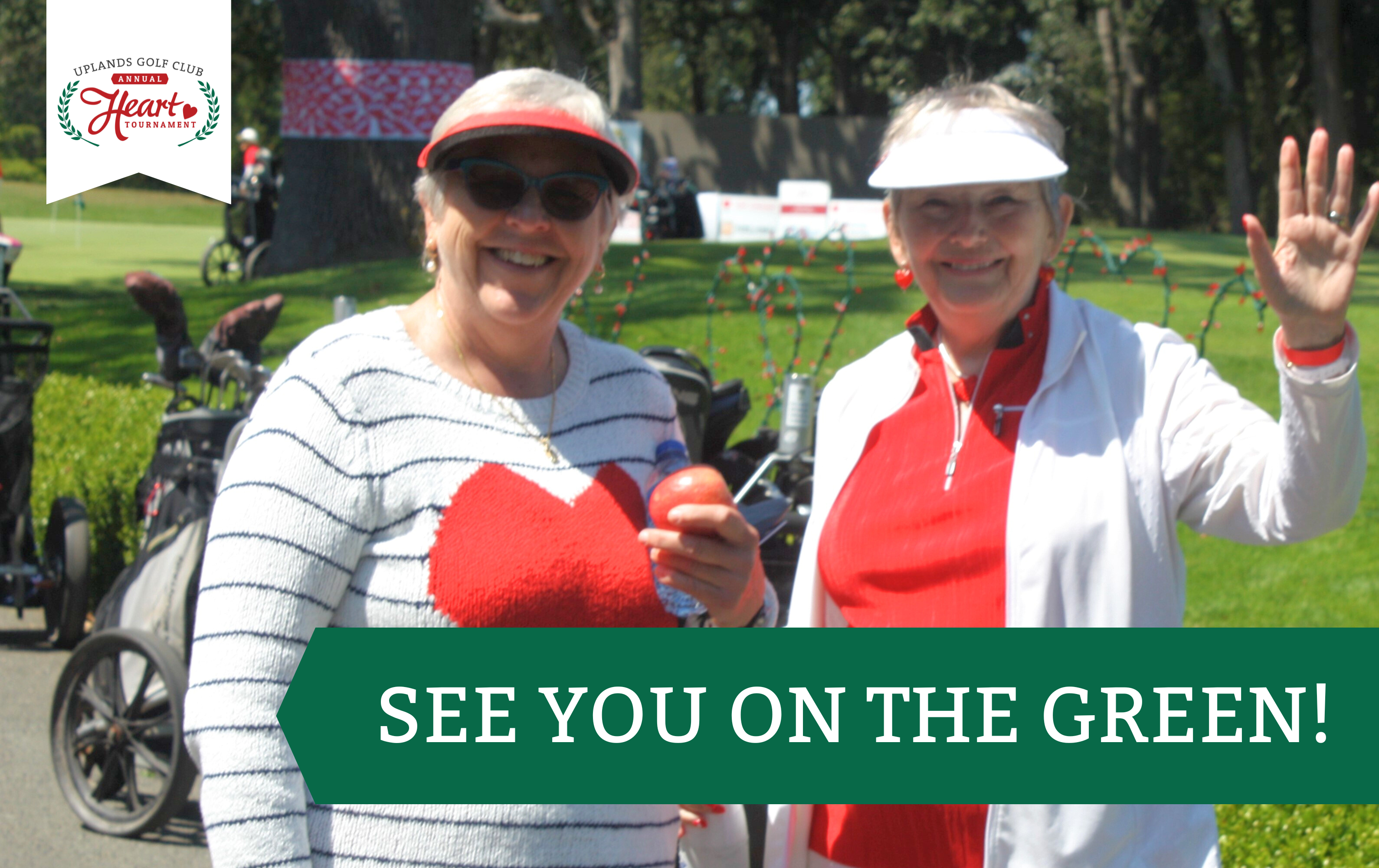 Two Golfers say "See you on the green!"