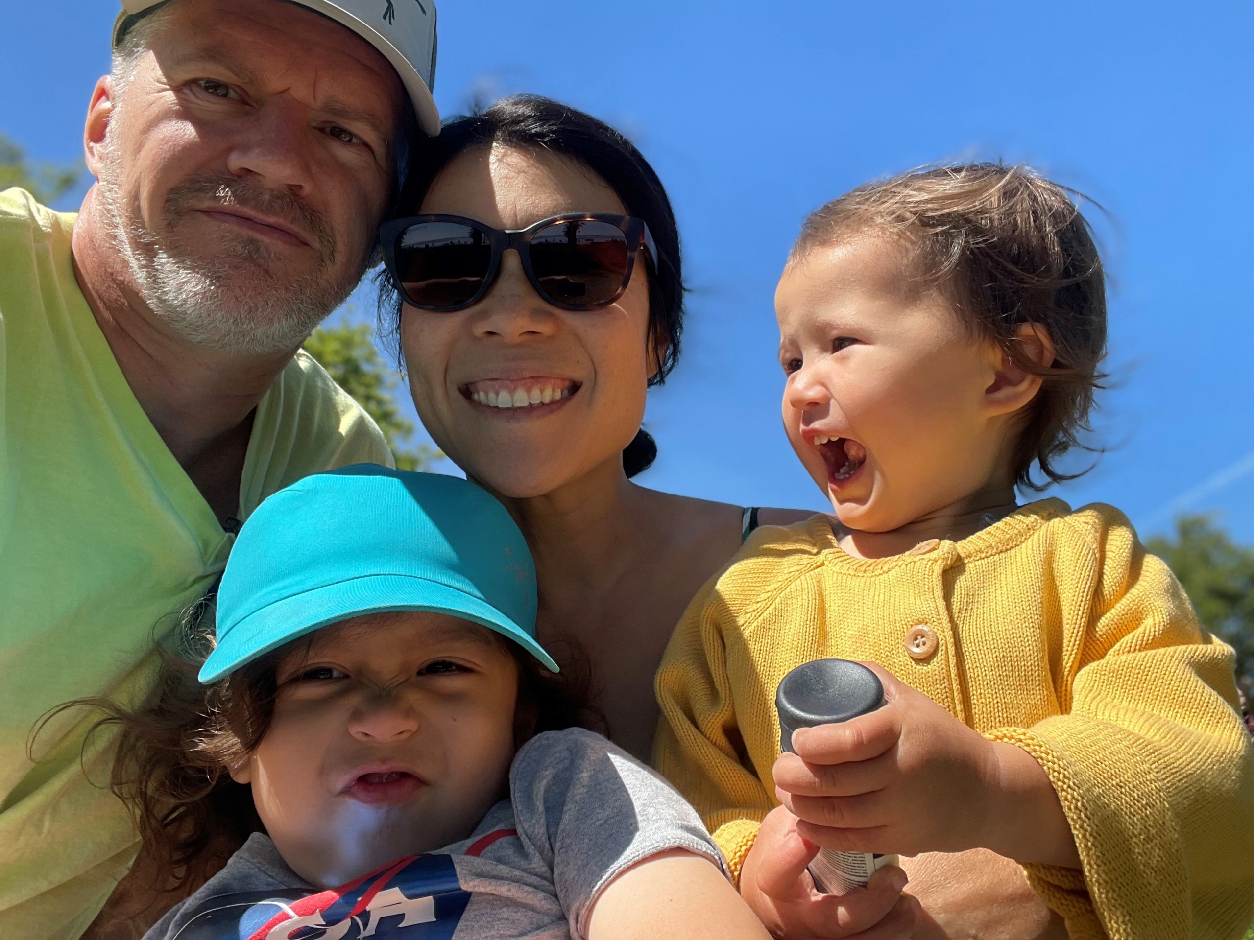 Major Greg Clarke with his family 