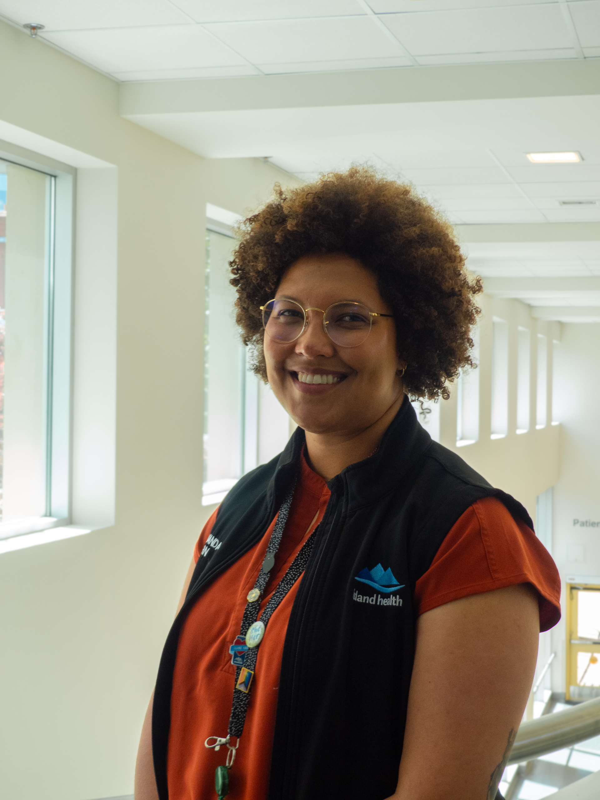 Amanda Banks, RN, at the Royal Jubilee Hospital