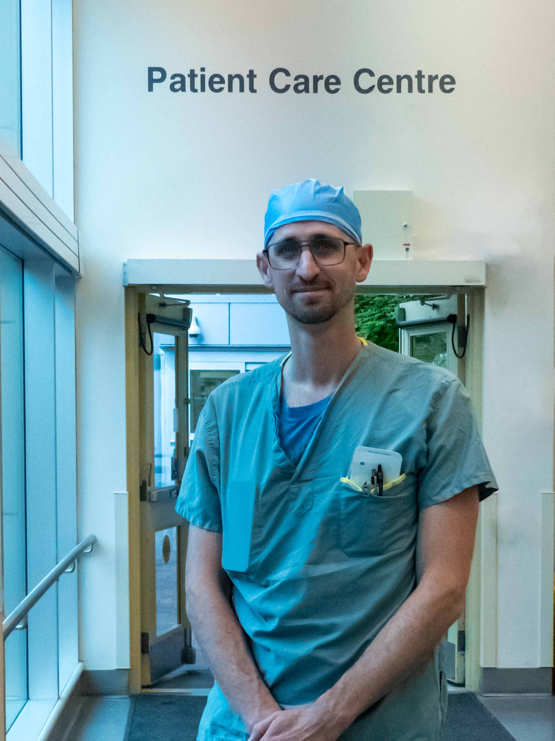 Nurse Nate Warden in the Royal Jubilee Hospital