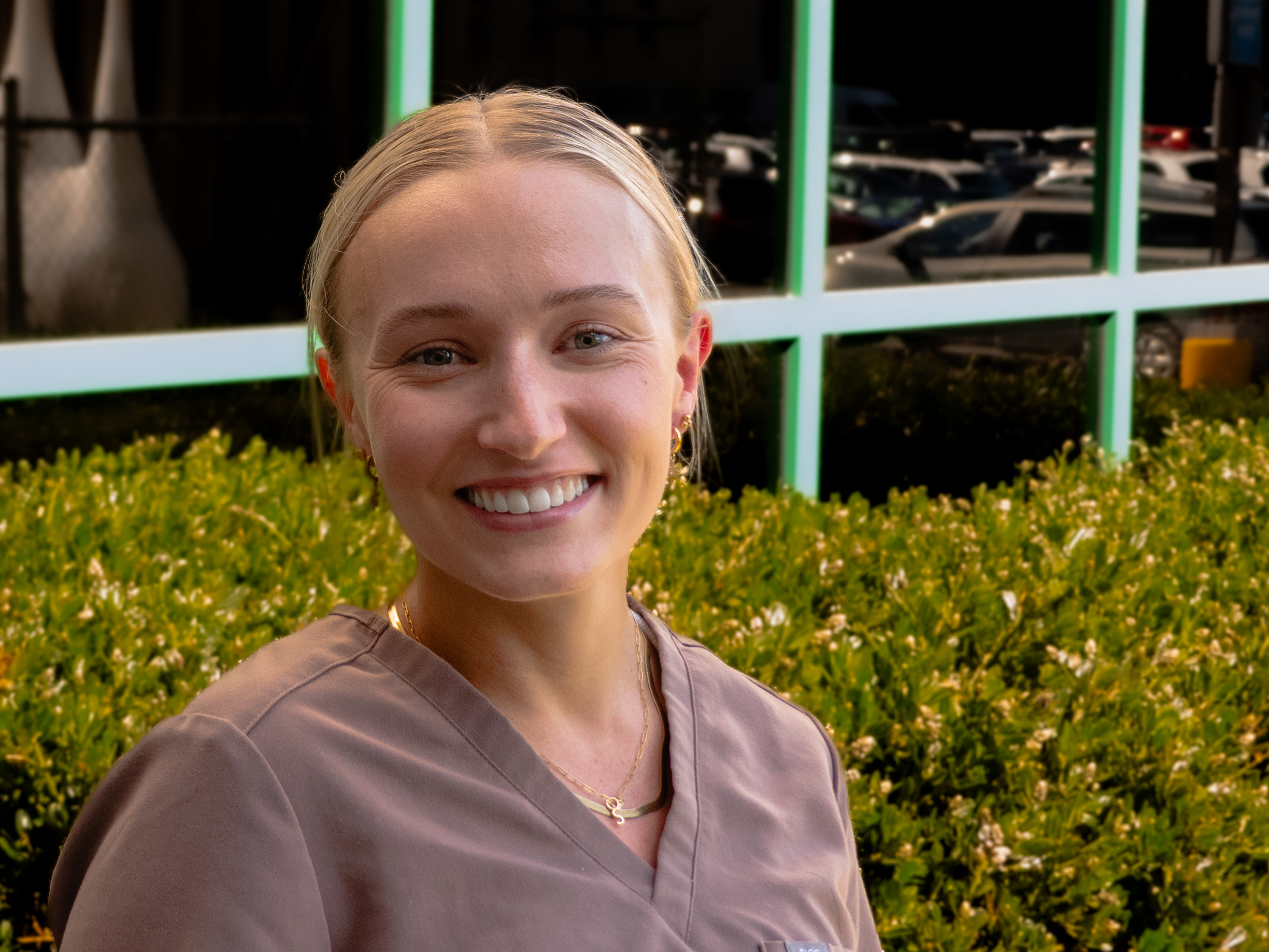 RN Nicole Sadler outside of Victoria General Hospital