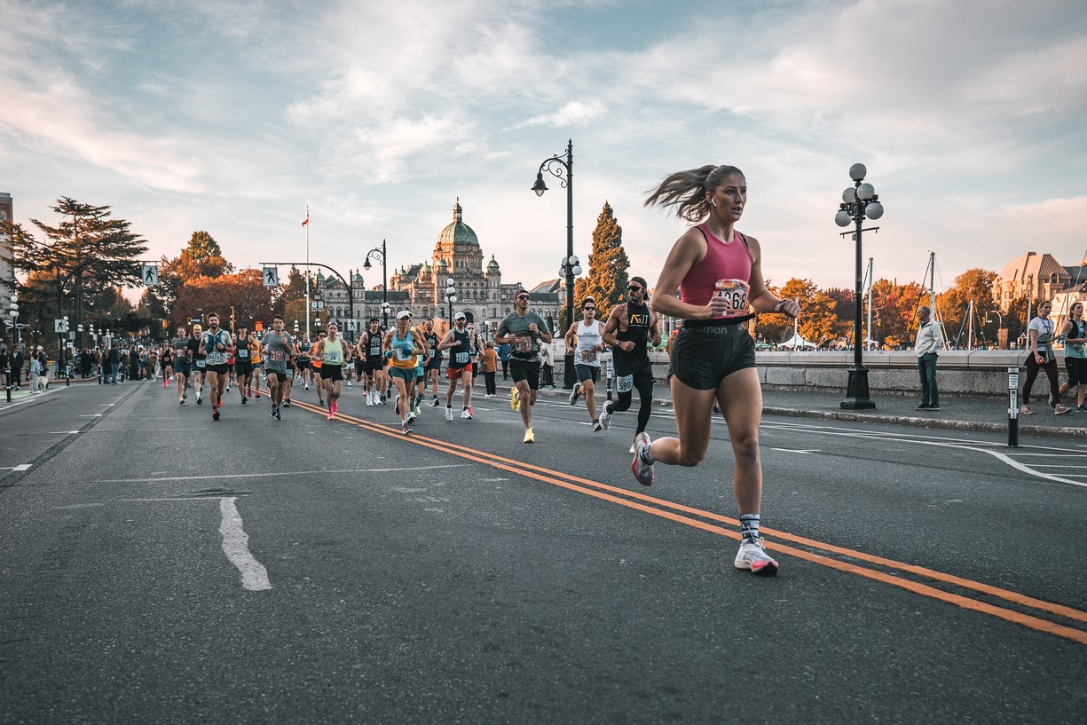 Sarah running in the Royal Victoria Half marathon