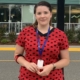 Karlyn Langridge outside of Royal Jubilee Hospital