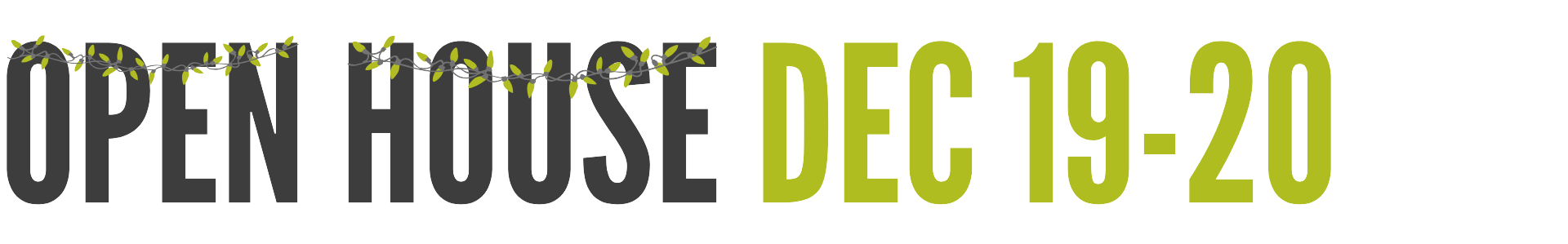 Open House December 19-20