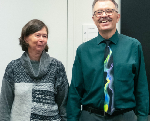 Michael Bohones & his wife at an event honouring his caregivers, hosted at Royal Jubilee Hospital (RJH)