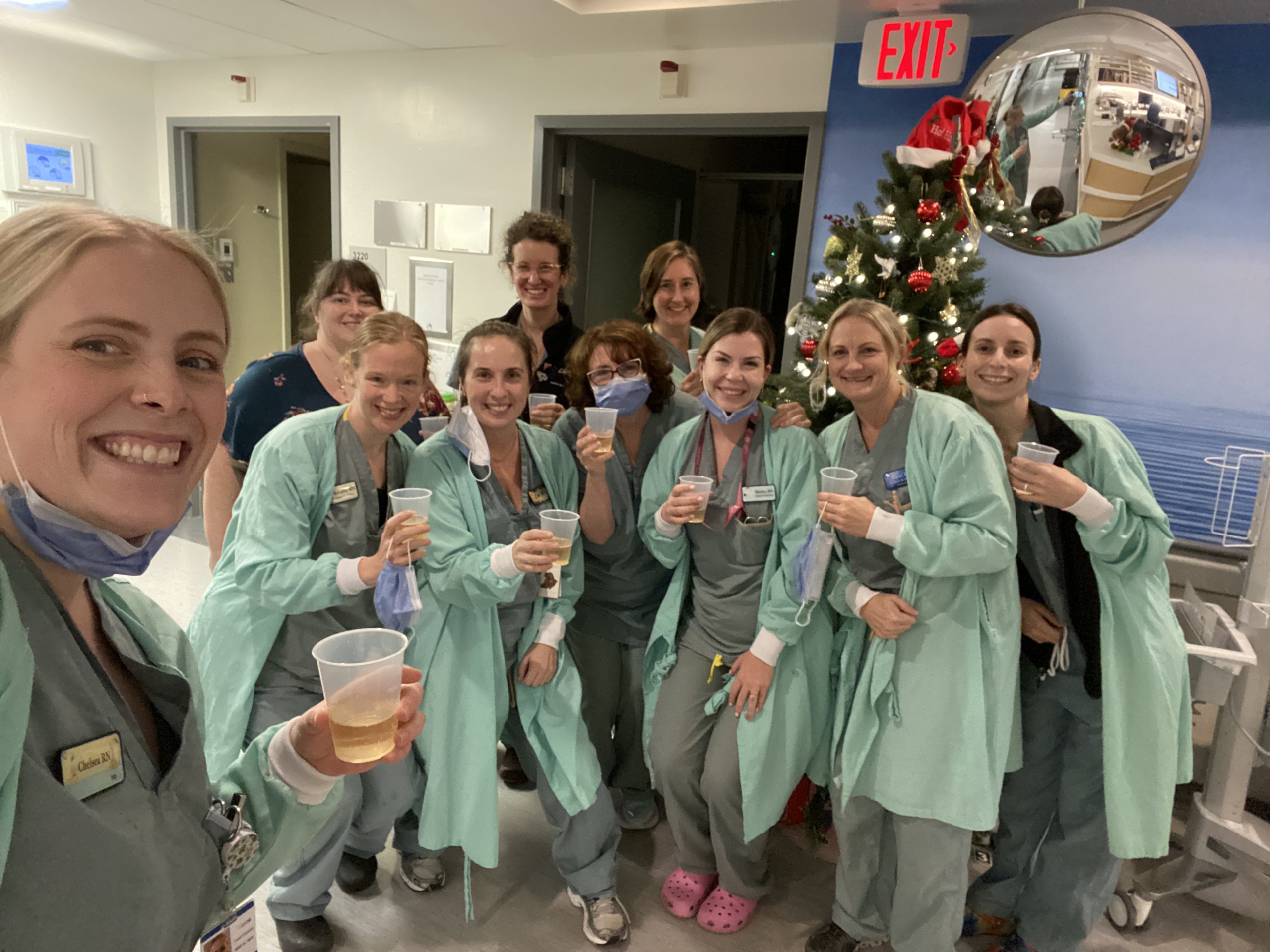 Nurse Chelsea McNeil with the labour and delivery team at Victoria General Hospital