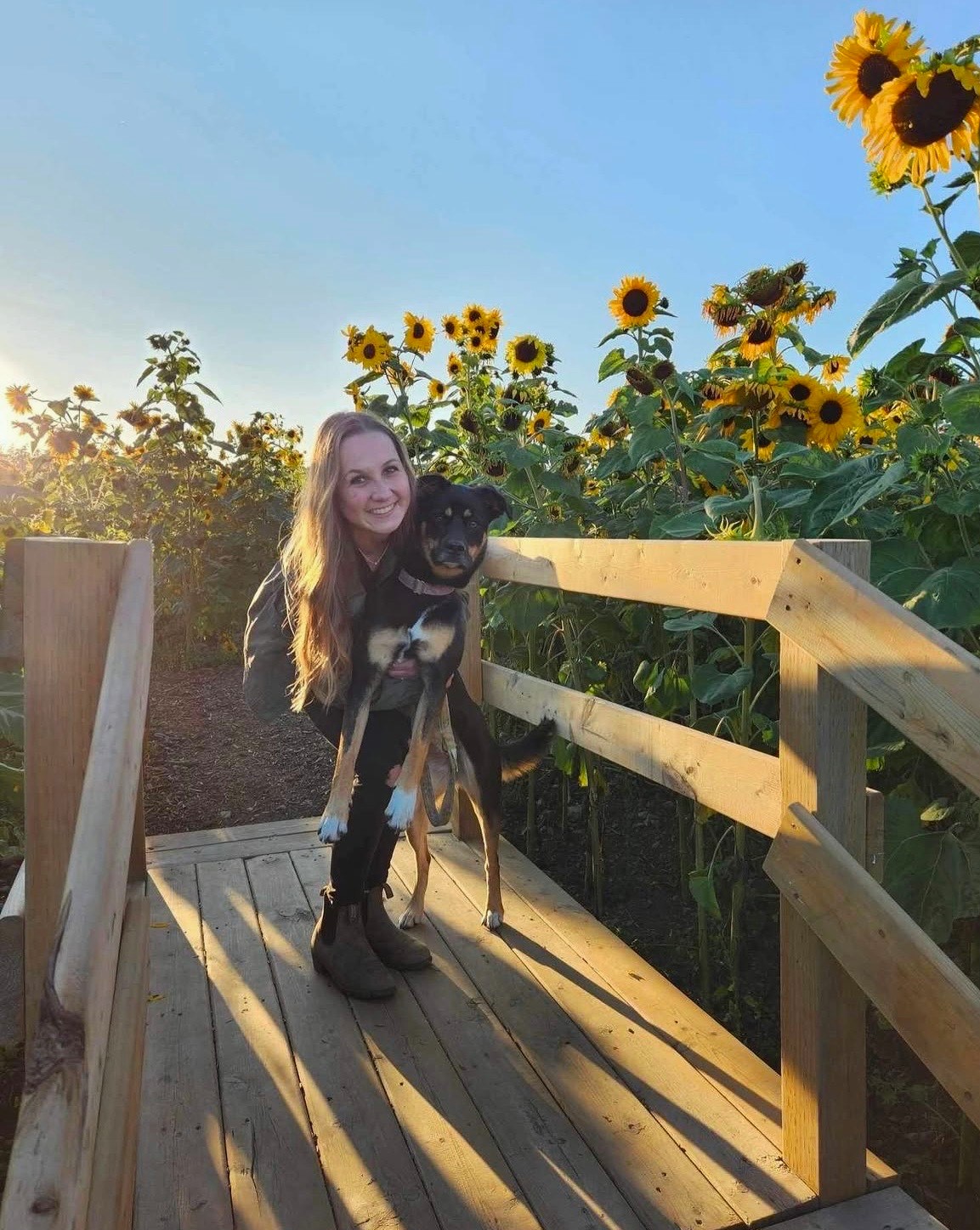 Royal Jubilee Hospital Nurse, Madison Carr with her dog, Schooner