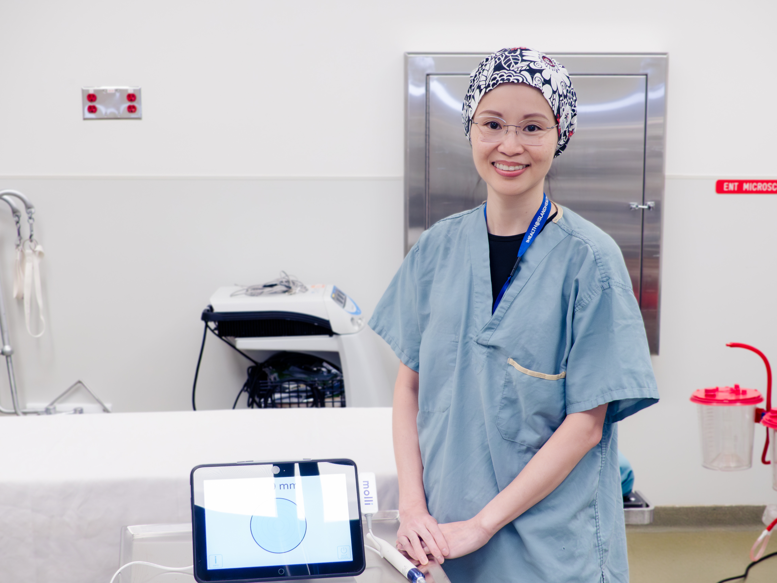 Dr. Elaine Lam with the donor funded Molli