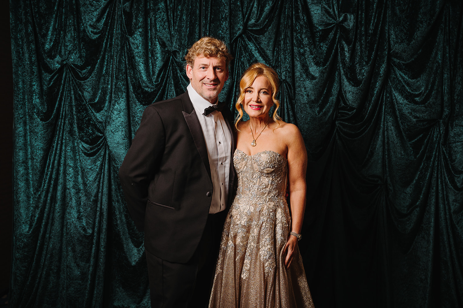 Visions Gala 2025 | Portrait Booths Charlotte Salomon, KC, chair of the Visions Gala committee, with her husband Chris Robinson