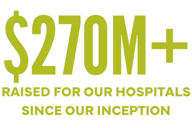 "$270 million+ raised for our hospitals since our inception."