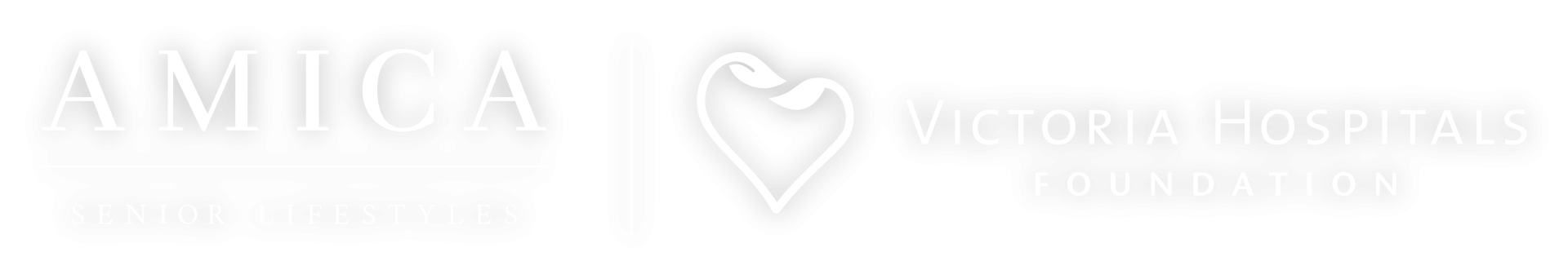 Amica Senior Living and Victoria Hospitals Foundation Logos
