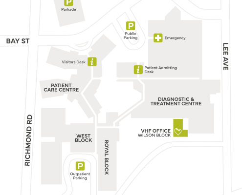 RJH Map General A map of the Royal Jubilee Hospital campus in Victoria British Columbia